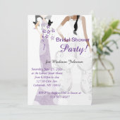 ダークエレガントパープルブライダルシャワー 招待状 (スタンド正面)