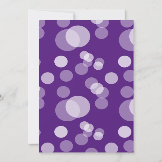 ダークエレガントパープルブライダルシャワー 招待状 (裏面)