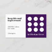 ダークエレガントパープルホワイトサロン ロイヤリティカード (正面)