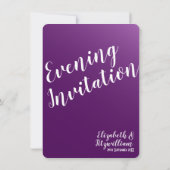 ダークエレガントパープル夕べ招待状 招待状 (裏面)