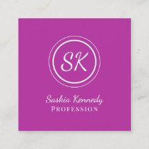 ダークエレガントピンクスクリプトプロフェッショナルモノグラム