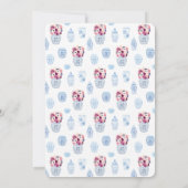 ダークエレガントピンクローズアンドオーキズブライダルシャワー 招待状 (裏面)