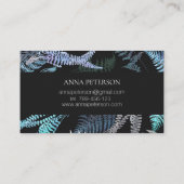 ダークエレガントファーン葉植物学校 名刺 (裏面)