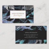 ダークエレガントファーン葉植物学校 名刺 (正面/裏面)