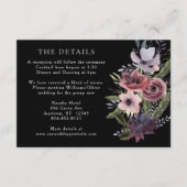 ダークエレガントフローラカスケードブラックブルガンディエンクロス エンクロージャーカード (正面)