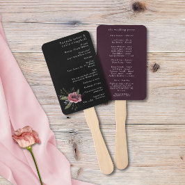 ダークエレガントフローラカスケードブラックブルゴーニュ計画 ハンドファン