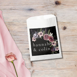 ダークエレガントフローラカスケードブラックブルゴーニュ フェイバーバッグ