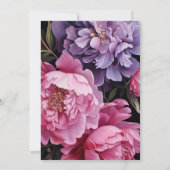 ダークエレガントフローラカードシャワー70誕生日 招待状 (裏面)