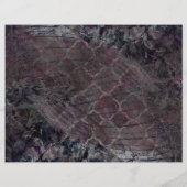 ダークエレガントフローラグランジスクラップブック紙 (裏面)