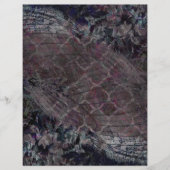 ダークエレガントフローラグランジスクラップブック紙 (正面)