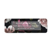 ダークエレガントフローラ差出人住所 ラベル (正面)