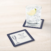 ダークエレガントブフォーマルルー白い別れのパーティー スクエアペーパーコースター (インサイチュ)