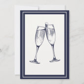 ダークエレガントブフォーマルルー白い別れのパーティー 招待状 (裏面)