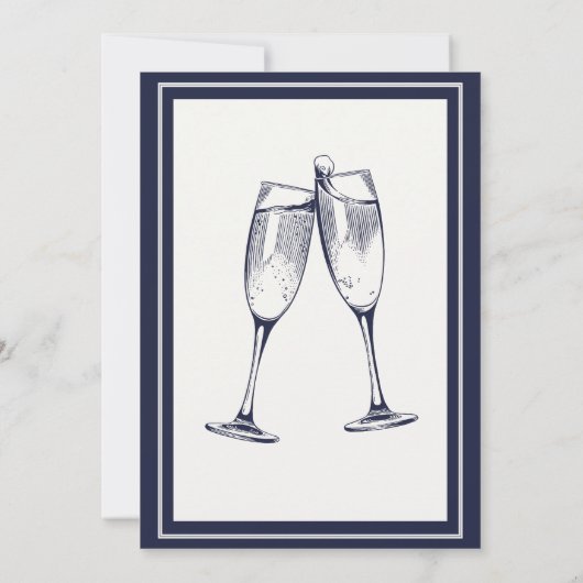 ダークエレガントブフォーマルルー白い別れのパーティー 招待状 (裏面)