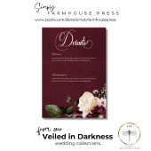 ダークエレガントブルゴーニュ&クリームフローラ詳細 エンクロージャーカード