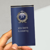 ダークエレガントブルーと金ゴールド会計士の名刺 名刺