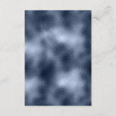 ダークエレガントブルーグリッターとフォイル結婚ズ詳細 エンクロージャーカード (裏面)