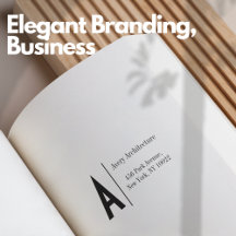 ダークエレガントブルーブランディング差出人住所