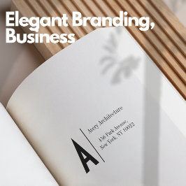 ダークエレガントブルーブランディング差出人住所 ラバースタンプ