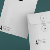 ダークエレガントブルーブランディング差出人住所 ラバースタンプ