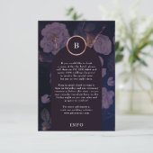 ダークエレガントボホフローラアーチバラ金ゴールド結婚ズ エンクロージャーカード (スタンド正面)