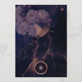 ダークエレガントボホフローラアーチバラ金ゴールド結婚ズ メニュー (裏面)