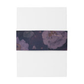 ダークエレガントボホフローラパープルバラ金ゴールド結婚ズ 招待状ベリーバンド (裏面例)