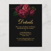 ダークエレガントムーディフローラゴシック結婚ズ詳細 エンクロージャーカード (正面)
