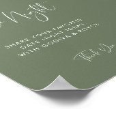 ダークエレガントモダンセージ日付の夜のアイディア記号 ポスター (角)