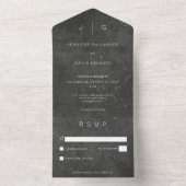 ダークエレガントモダンNo Dinner オールインワン招待状 (内側)