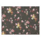 ダークエレガントリッチフローラピンクローズ テーブルクロス (正面(横))