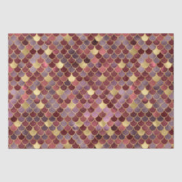 ダークエレガントレッドグラデーションフォイル&金ゴールドマーメイドはかりで測 薄葉紙