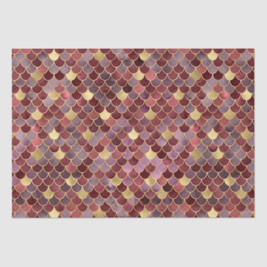 ダークエレガントレッドグラデーションフォイル&金ゴールドマーメイドはかりで測 薄葉紙 (正面)