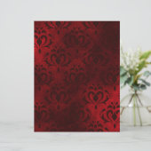 ダークエレガントレッドヴィンテージパターン(の模様が)あるスクラップブック紙 (スタンド正面)