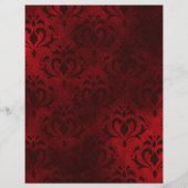 ダークエレガントレッドヴィンテージパターン(の模様が)あるスクラップブック紙 (裏面)