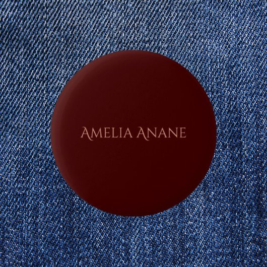 ダークエレガントレッド&赤面ピンクタイポグラフィ 缶バッジ