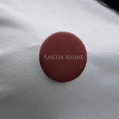 ダークエレガントレッド&赤面ピンクタイポグラフィ 缶バッジ