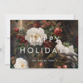 ダークエレガントヴィンテージミニマリストハッピーホリデー シーズンカード (正面)