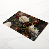 ダークエレガントヴィンテージミニマリストハッピーホリデー 箔シーズンカード (回転した状態)