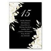 ダークエレガント白黒金ゴールドバラゲス結婚ズ テーブルナンバー (正面)