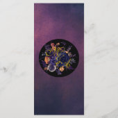 ダークエレガント秋フローラパープル披露宴 メニュー (裏面)