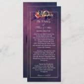 ダークエレガント秋フローラパープル披露宴 メニュー (正面/裏面)