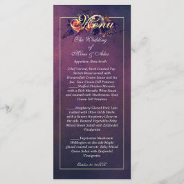 ダークエレガント秋フローラパープル披露宴 メニュー