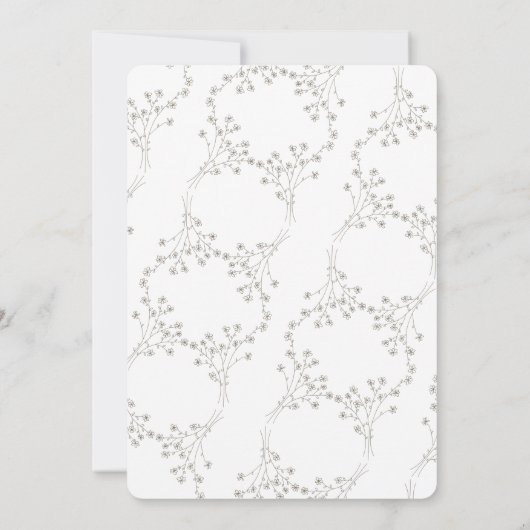 ダークエレガント金ゴールドバタフライブライダルシャワー 招待状 (裏面)