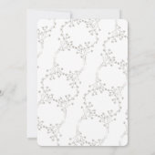 ダークエレガント金ゴールドバタフライ結婚式招待状 招待状 (裏面)