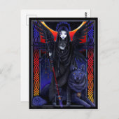 ダークエンジェルとオオカミ。レイヴンウルフバイミカジェリナ ポストカード (正面/裏面)