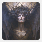 ダークエンジェルゴシックゴシックファンタジーアート スクエアシール (正面)