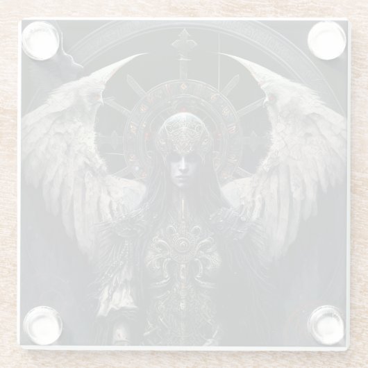 ダークエンジェルゴシックファンタジーアート ガラスコースター (裏面)