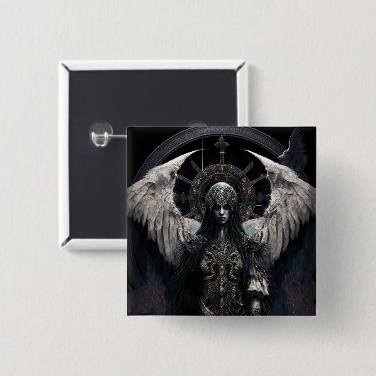 ダークエンジェルゴシックファンタジーアート 缶バッジ (正面&裏面)
