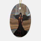 ダークエンジェルラブオーバルオーナメント セラミックオーナメント (左)